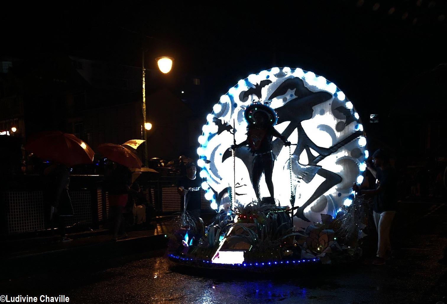 Carnival the Lundi Gras parade lit up BasseTerre Kariculture